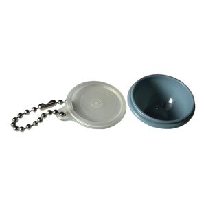 Tupperware Vintage Light Blue 1306 with Clear Lid 1307 Wonderlier Bowl Keychain
